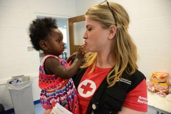 Nine-month-old Jakenzie Bradford and her family were displaced to a Red Cross shelter when their Monroe home was flooded. (Photo courtesy of the American Red Cross)